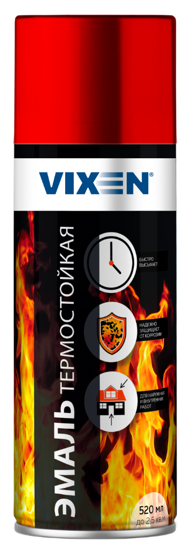 VIXEN Эмаль термостойкая | Vixen — Производство аэрозольных красок